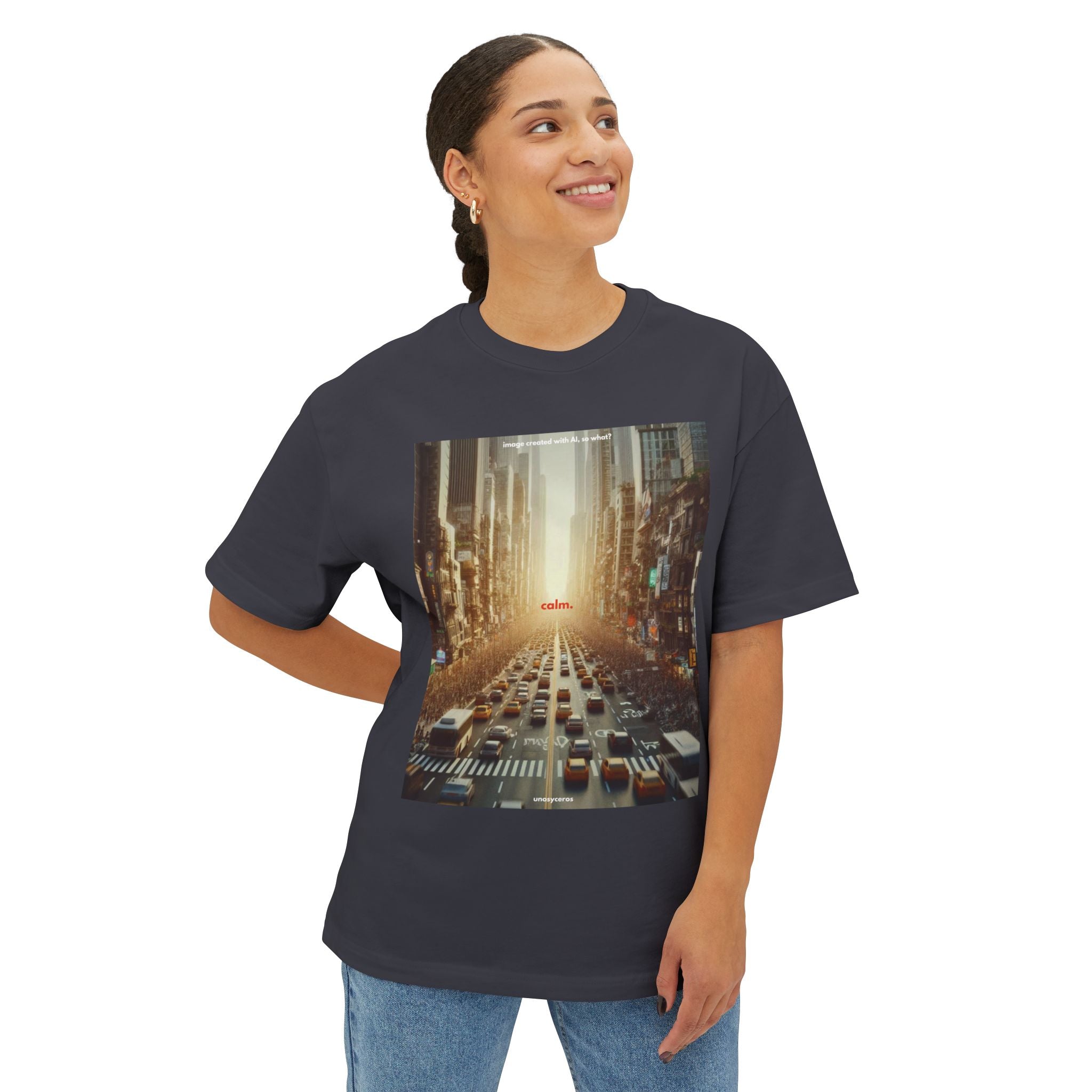 Calm. - Unisex Oversized Boxy Tee