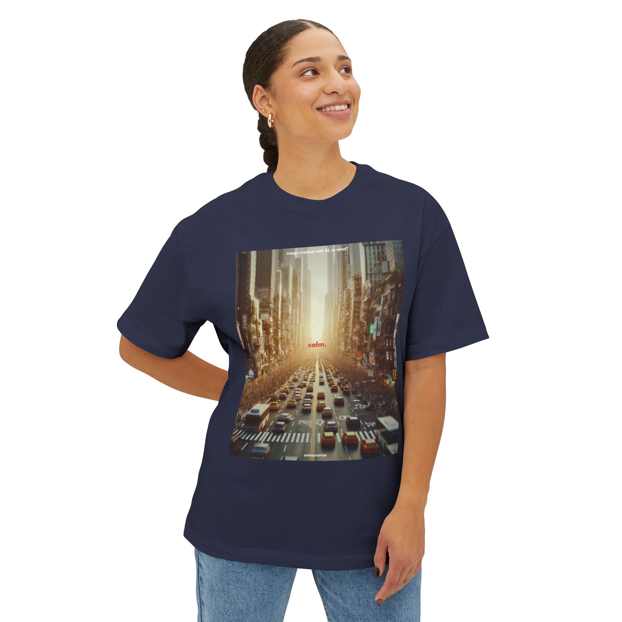 Calm. - Unisex Oversized Boxy Tee