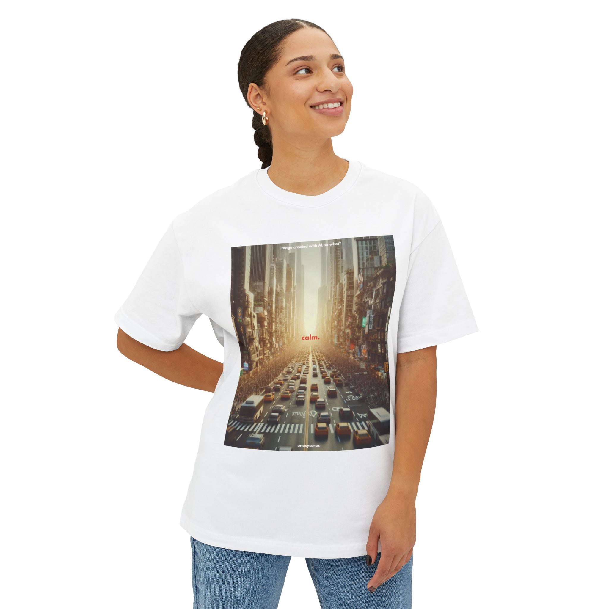Calm. - Unisex Oversized Boxy Tee