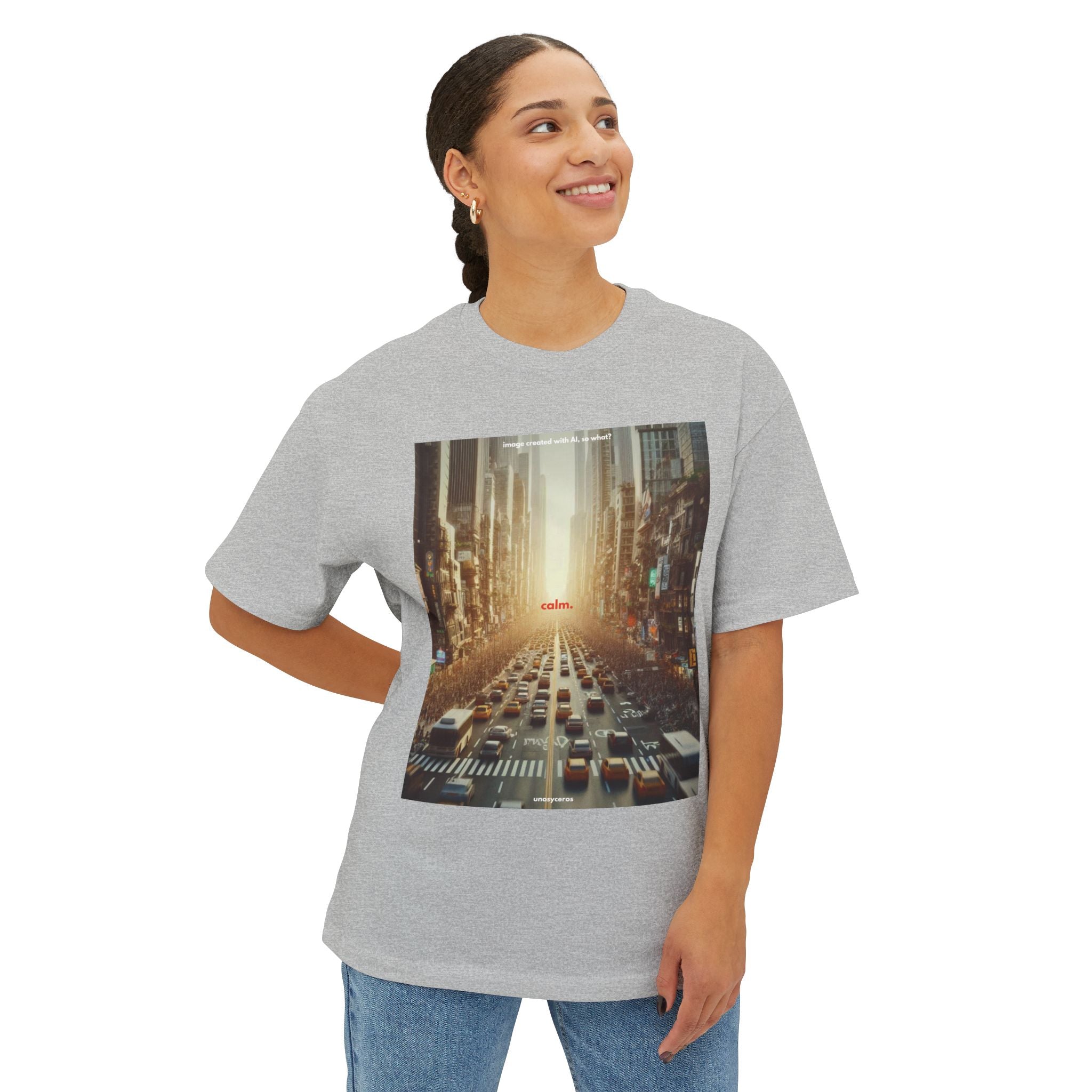 Calm. - Unisex Oversized Boxy Tee
