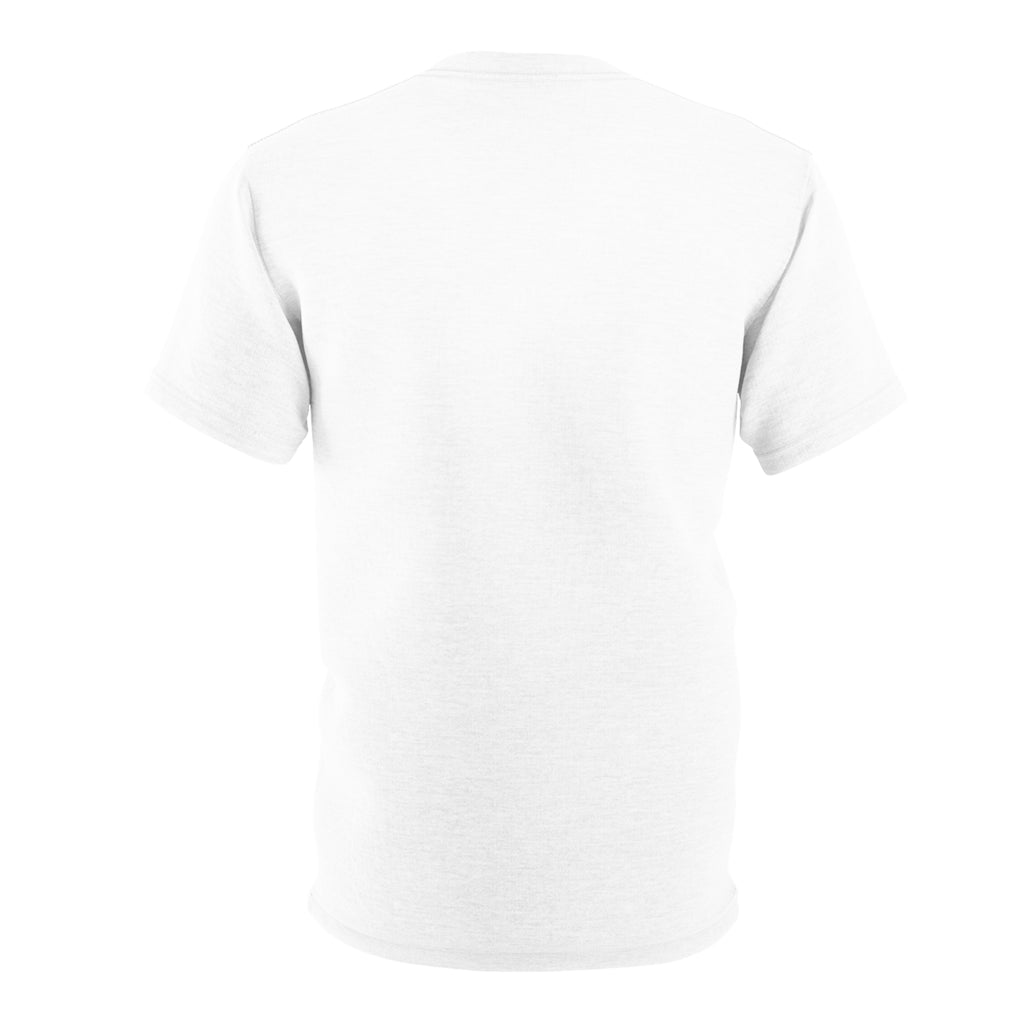 Graphic Cut & Sew Tee — LEVERAGE Bold Center Stripe Text T‑Shirt