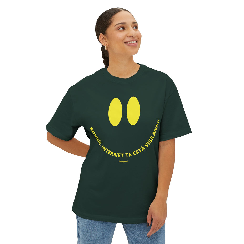 Sonríe, internet te está vigilando 1 - Unisex Oversized Boxy Tee